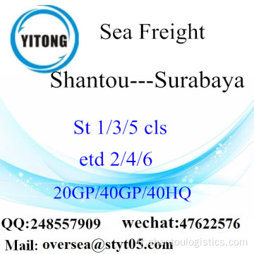 Shantou Port Sea Freight Expédition vers Surabaya